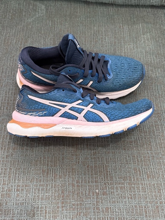 Asics Shoes - ASICS Women's Blue with Pink Athletic Running Shoes
